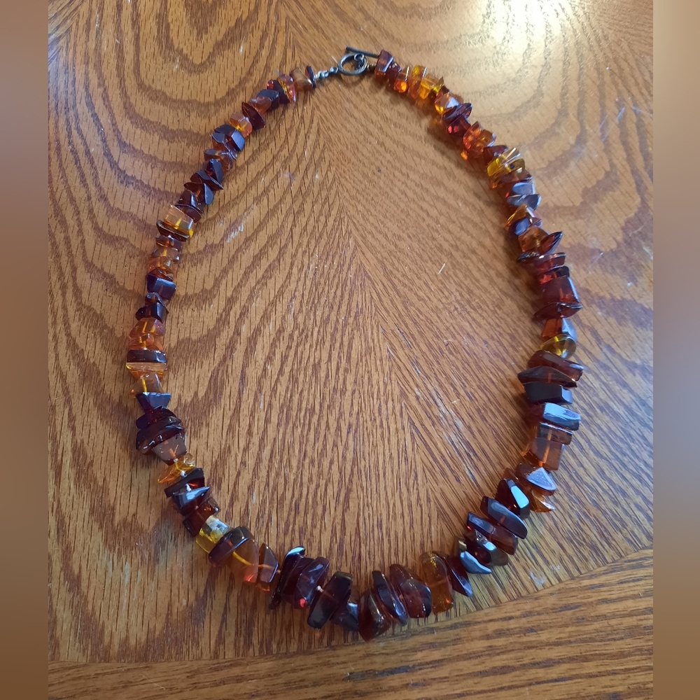 Large Amber Shards Necklace